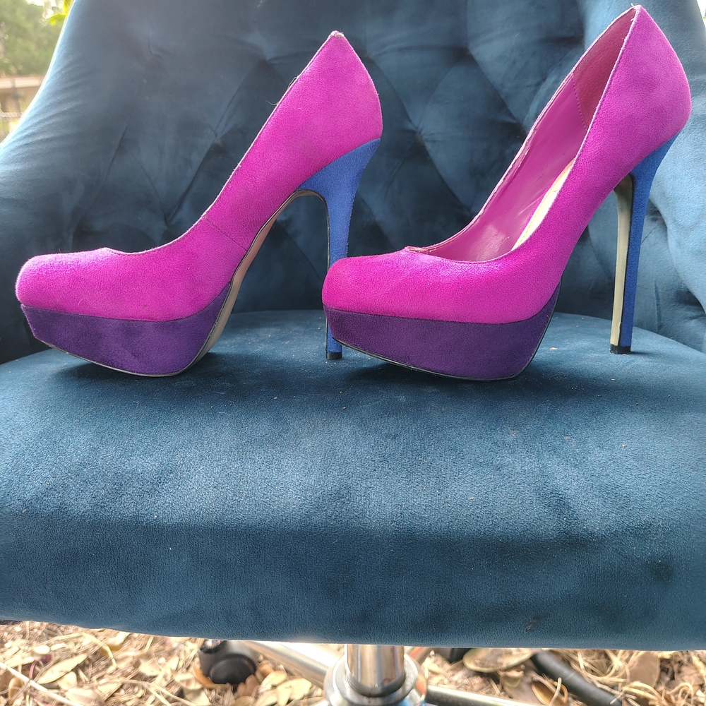 Steve Madden Vibrant Purple and Blue Heels